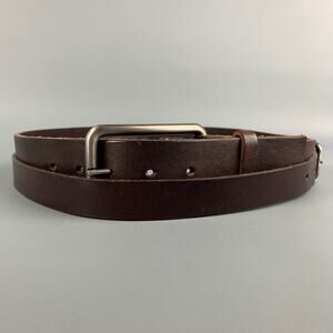 DIRK BIKKEMBERGS Size 30 Brown Leather Double Buckle Belt